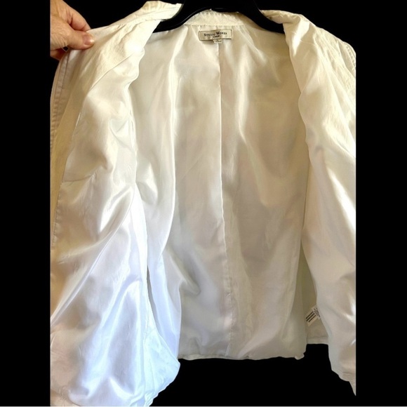 STUDIO WORKS, WOMENS, WHITE COTTON WINDBREAKER. FULLY LINED. SIZE 1X - Picture 4 of 10